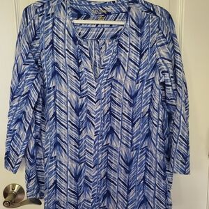 Lilly Pulitzer Blue and White Top Tunic